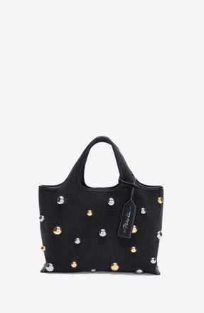 3.1 Phillip Lim Dome Embellishment Mini Market Tote Bag in Black at Nordstrom
