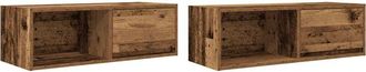 vidaXL Vidaxl - Muebles de tv 2 uds 80x31x25,5 cm Madera ingeniería envejecida
