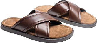Tailorbyrd Eastport Slide Sandal in Dark Brown at Nordstrom Rack, Size 10