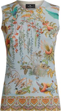 Etro Canotta con stampa - Blu