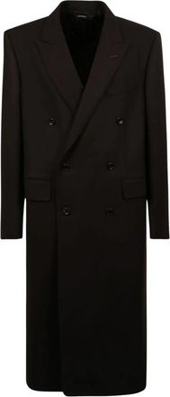 Tom Ford Double-Breasted Coat - Heren - Mantel - Bruin - L - Kasjmier - Jassen