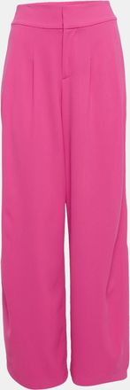 Alice & Olivia Alice + Olivia Pink Crepe Flared Trousers