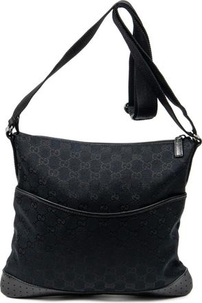 Gucci Borsa a spalla con logo jacquard Pre-owned - Nero