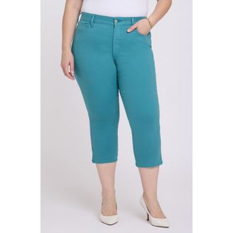NYDJ Chloe Capri Side Slit Jeans in Harbor Blue at Nordstrom, Size 16W