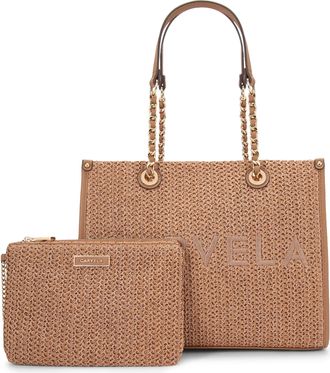 Carvela Womens Sorrento Midi Raffia Bag - Tan Fabric - One Size