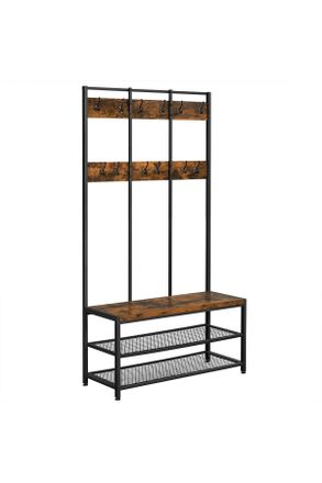 Boxxx Garderobe, Braun, Schwarz, Metall, Holzwerkstoff, Vintage, 100x184x40 cm, Garderobe, Garderoben-Sets & Garderoben-Serien