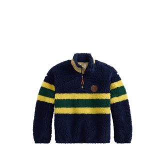 Ralph Lauren Roll-neck Striped Fleece Sweater