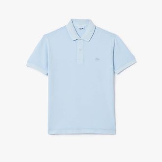 Lacoste Mens Classic-Fit Natural Dye Polo Shirt in Blue Cotton - Size X-Small