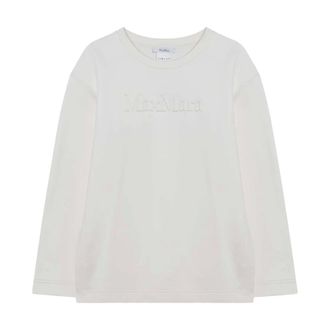 Max Mara Sweatshirts, female, White, Size: XS White Sweater Pure Cotton