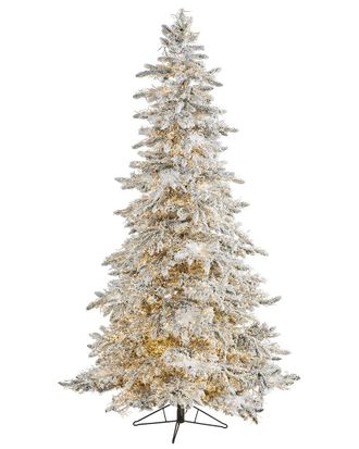 Nearly Natural 7.5Ft. Flocked Grand Northern Rocky Fir Artificial Christmas Tree