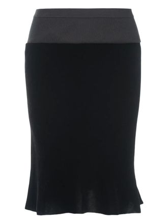 Rick Owens Fluwelen rok - Zwart