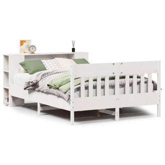 Berkfield Home Bookcase Bed without Mattress White 140x200cm Solid Wood Pine | Size: 140x200 cm