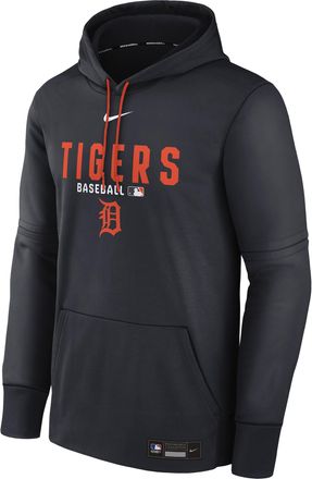 Nike Mens Detroit Tigers Authentic Collection Nike Therma MLB Pullover Hoodie in Blue | NAC3196NDG-RMG
