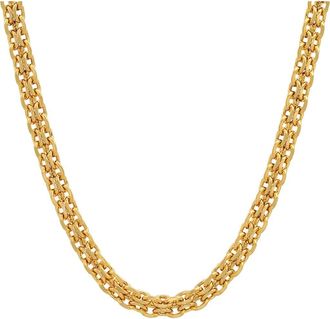 Steeltime Mens 18K Yellow Gold Plated Stainless Steel Chain Necklace at Nordstrom Rack
