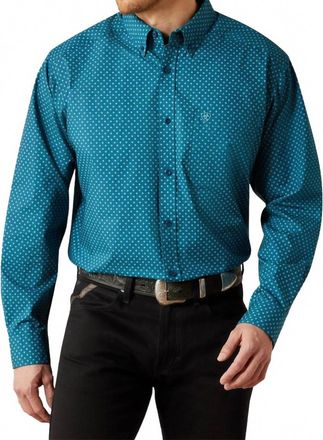 Ariat Tyce Classic Fit Shirt In Dark Teal