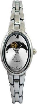 Peugeot Sun Moon Oval Link Bracelet Watch- 30x25MM in Silver at Nordstrom