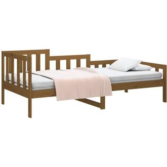 vidaXL Day Bed without Mattress Honey Brown 90x190 cm Single Solid Wood Pine vidaXL