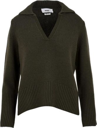 Notshy Nazila Mousse DES Forets Sweaters - Dames - V-hals truien - Groen - XS - Truien & Vesten