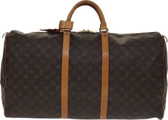 Louis Vuitton Keepall 60 Brown Canvas Travel Bag (Pre-Owned)