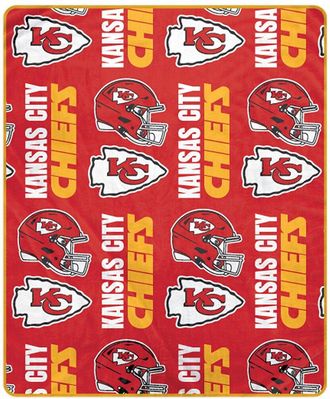 Pegasus Sports Kansas City Chiefs Nfl Team All-Over Logo Soft Fleece Throw