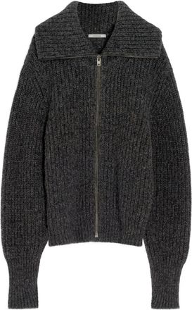 Christophe Lemaire Cardigan a coste con zip - Nero