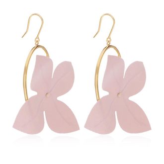 Marni Poplin Flower Hook Earrings - Dames - Oorbellen - Roze - ONE Size - Katoen - Accessoires