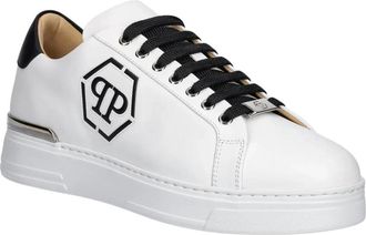 Philipp Plein Nappa Lo-Top Hexagon Sneakers - Dames - Sneakers - Wit - 37 EU - Leer - Schoenen