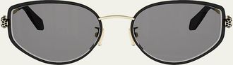 Bulgari Serpenti Forever 55mm Oval Sunglasses