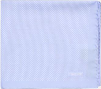 Tom Ford Mens Micro Polka Dot Silk Pocket Square