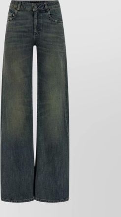 Balenciaga wide leg jeans featuring belt loops
