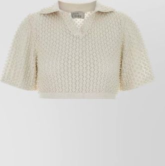 Giuseppe Di Morabito crochet polo shirt
