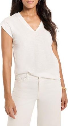 Nic+Zoe Cap Sleeve V-Neck Top in Paper White at Nordstrom Rack, Size Xx-Large