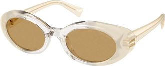 Miu Miu B09S Zonnebril - Dames - Zonnebrillen - Grijs - 52 MM - Accessoires