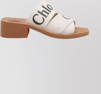 Chloé block heel open toe square sandals