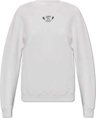 Off-white Sweatshirt met Logo - Dames - Sweatshirts - Wit - M - Katoen - Hoodies & sweatvesten