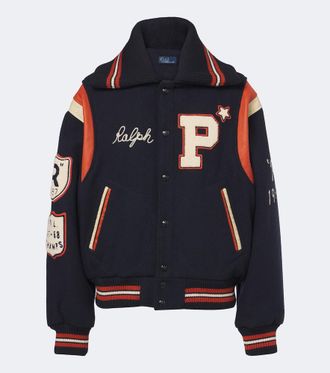 Polo Ralph Lauren Patch-appliqu&eacute; wool-blend varsity jacket