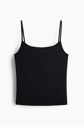 H&M Jersey strappy top - Schwarz
