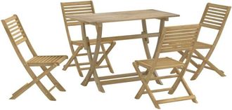 vidaXL 5 Piece Garden Dining Set Solid Wood Acacia vidaXL