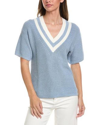 Brooks Brothers Mini Cable Linen-Blend Tennis Sweater