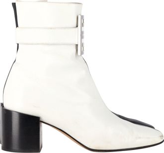 Givenchy Pre-owned Womens 4G Two-Toned Ankle Boots in White and Black Leather - Size EU 37