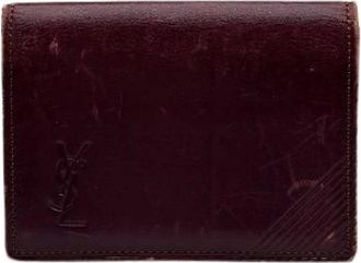Saint Laurent Pre-owned Wallets, female, Purple, Size: ONE SIZE Pre-owned Leather Wallet