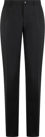 Dolce & Gabbana Slim Wool Pants - Heren - Nette broeken - Zwart - L - Wol - Broeken