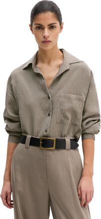 Marc O'Polo Langarmbluse MARC OPOLO, Damen, Gr. 34, medium braun, Obermaterial: 86% Viskose, 14% Polyamid, Manschette, Blusen Langarmbluse