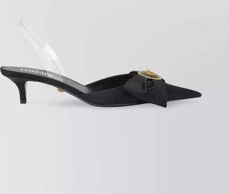 Versace silk slingback pumps