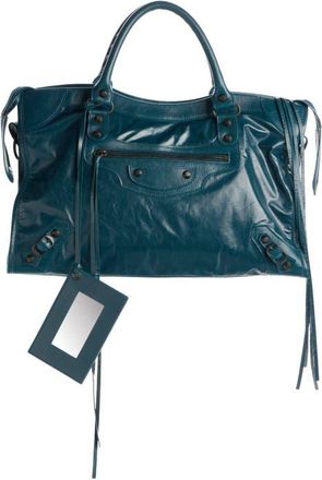 Balenciaga Medium Le City Leather Satchel in Lagoon/cassis at Nordstrom
