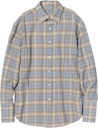 Auralee Camicia a quadri - Blu