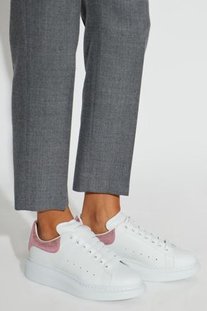 Alexander McQueen Leather Shoes With Logo, Womens, White