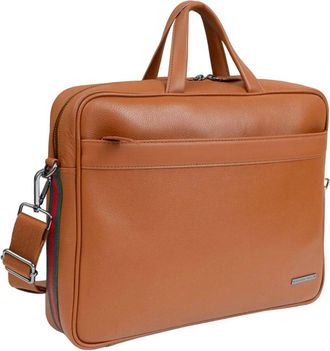Boarding Pass Hey Handsome 18In Pebble Grain Genuine Leather Briefcase