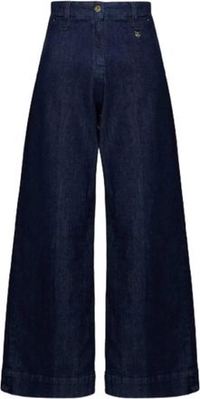 Aeronautica Wide Jeans - Dames - Loose Fit Jeans - Blauw - W27 - Jeans