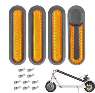 OEM Tiras Reflectantes Para La Cubierta De Las Ruedas Del Monopat&iacute;n. Compatible Con Xiaomi M365, Pro, 1s, Essential, Pro2, Color Amarillo
